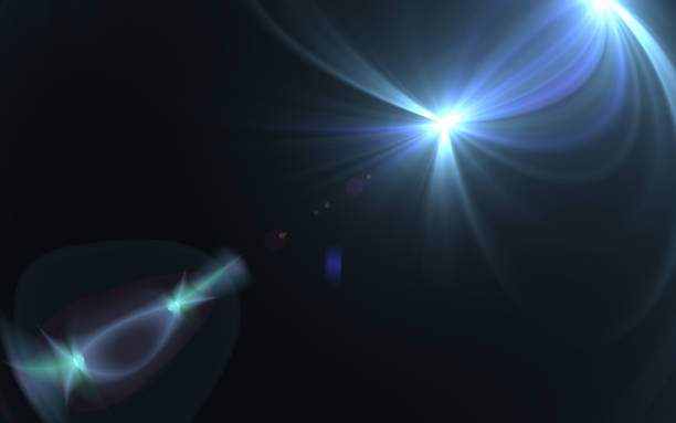 istock Abstract lens flare lights and black background 812478704