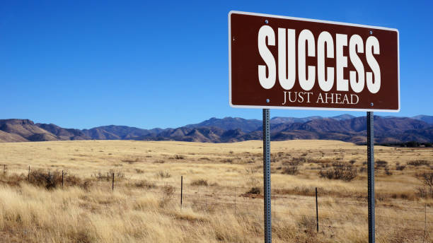 istock Success Just Ahead brown road sign 812478744