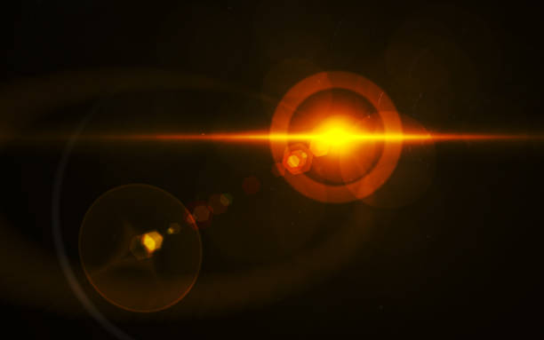 istock Abstract burst lens flare over black background 812478974