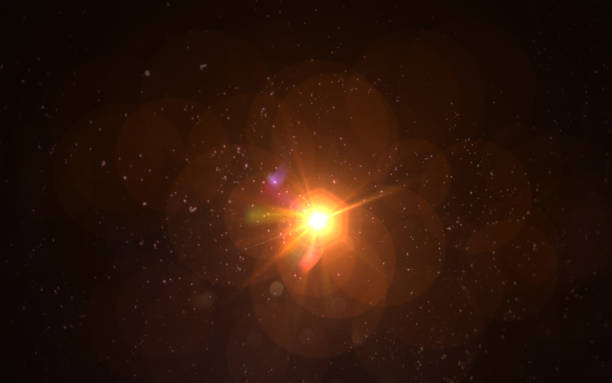 istock digital lens flare in black background horizontal frame warm 812479096