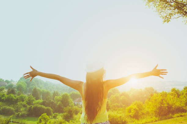 istock Woman rising up hands 812491002