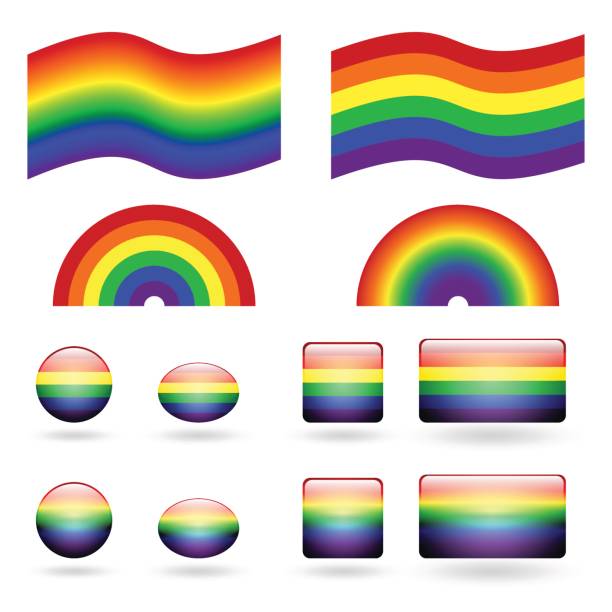 istock Set of gay pride symbols 812504424