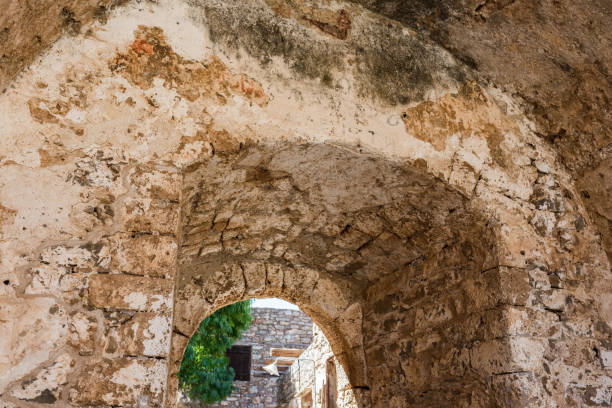 istock Arc entrance at Spinalonga fortress later a leper colony. 812513514