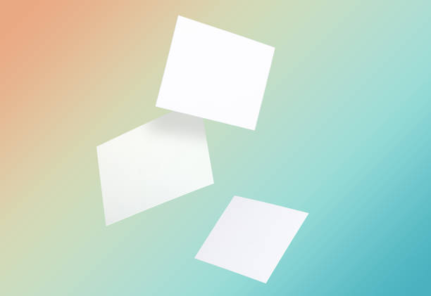 istock Flying business cards 812528704