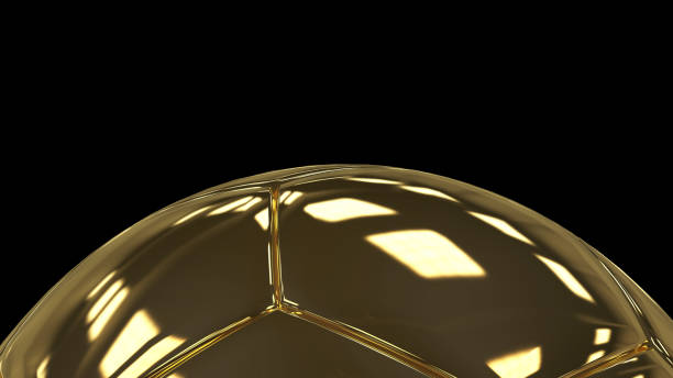 istock 3d gold luxury soccer ball background 3d render illustration 812549376