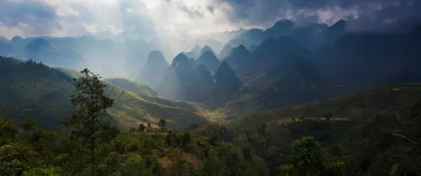 mountain pass in Dong Van, Hagiang, Vietnam