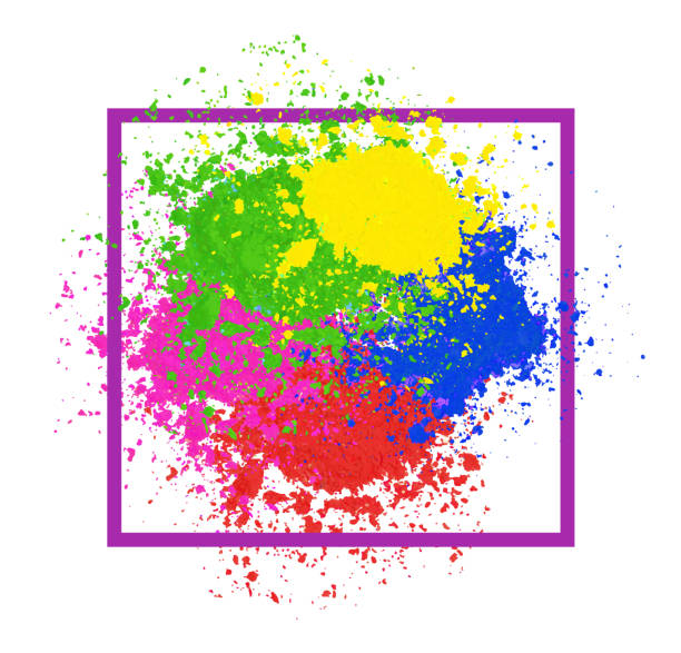 istock Vector bright colorful banner with powder splashes. Colorful Happy Holi background. Abstract Holi powder texture 812576674