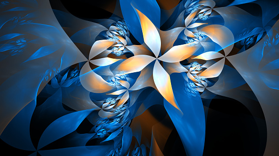 Colorful abstract fractal illustration for creative design