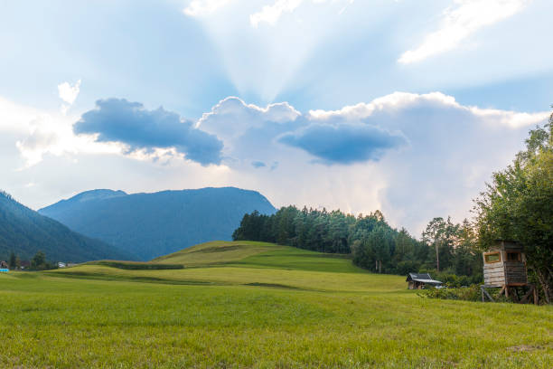 Austrian landscape view stock photo