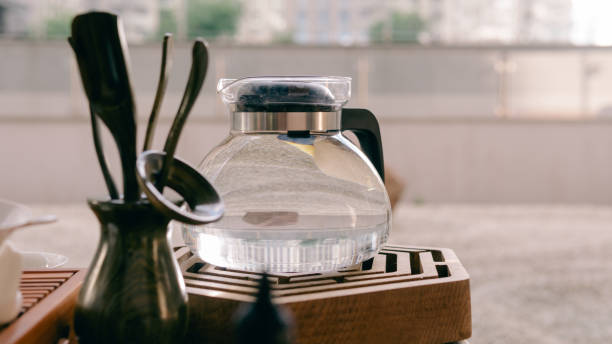 istock Tea tools for traditional Chinese and Japanese tea close-up. Tea ceremony and tea tools for her. The traditions of tea drinking in the world 812591900