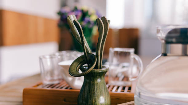 istock Tea tools for traditional Chinese and Japanese tea close-up. Tea ceremony and tea tools for her. The traditions of tea drinking in the world 812592140