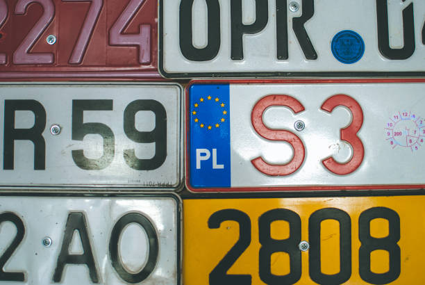 istock Collection of European license plates from different countries. 812607108