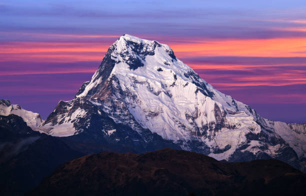 istock Mount Annapurna South - view from Poon Hill, Nepal 812633640