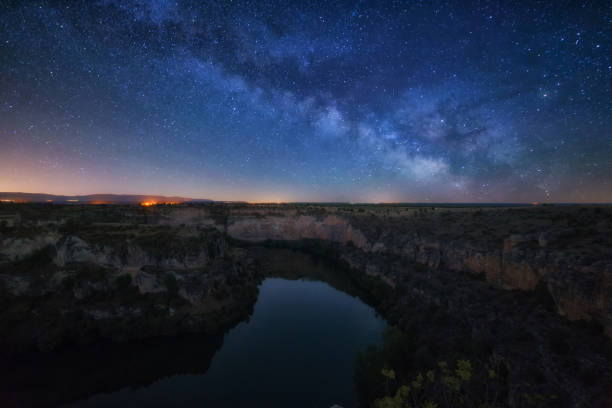 istock Rising Milky Way over Duraton River 812636302