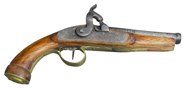 istock Vintage antique flintlock pistol 812650100