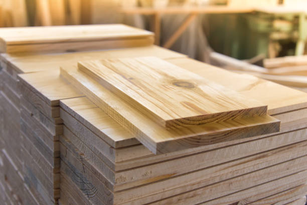 istock Wooden blanks arranged in a carpentry workshop. 812653676
