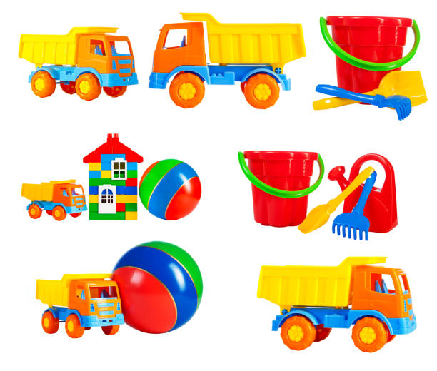 istock toys for children isolated on a white background, a set. 812686624