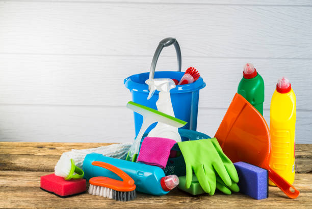 istock Colorful Cleaning Products 812686762