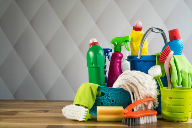 istock Colorful Cleaning Products 812687274