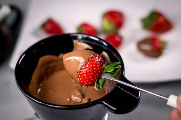 istock Strawberry with chocolate fondue 812697148