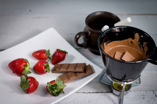 istock Strawberry with chocolate fondue 812697278