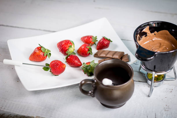 istock Strawberry with chocolate fondue 812699420