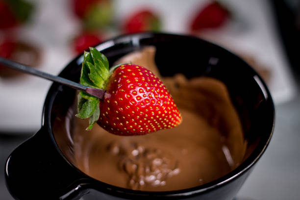 istock Strawberry with chocolate fondue 812701492