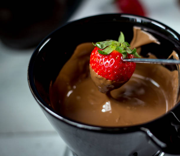 istock Strawberry with chocolate fondue 812703604