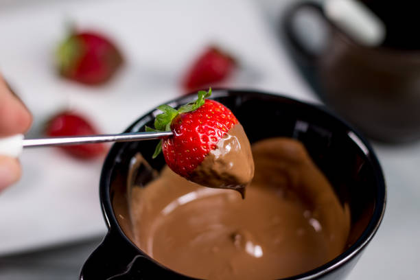 istock Strawberry with chocolate fondue 812703662