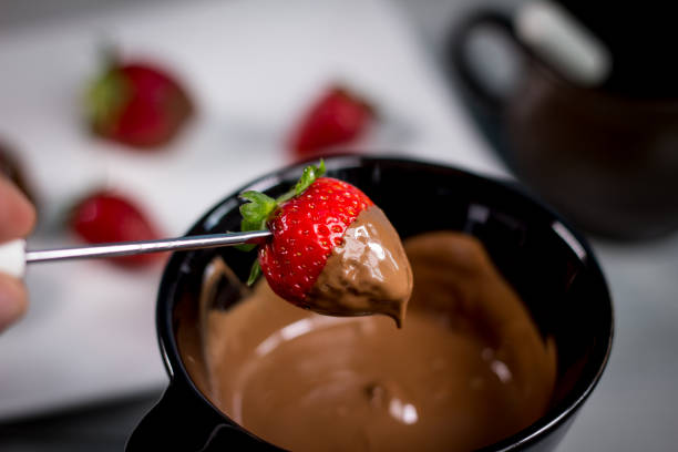 istock Strawberry with chocolate fondue 812703690
