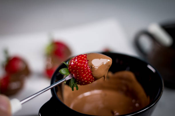 istock Strawberry with chocolate fondue 812703764