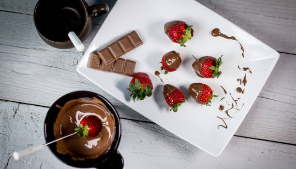 istock Strawberry with chocolate fondue 812703822
