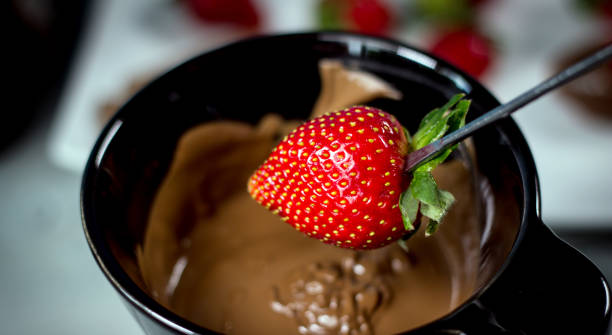 istock Strawberry with chocolate fondue 812703894
