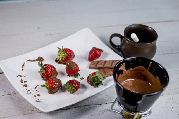 istock Strawberry with chocolate fondue 812703950
