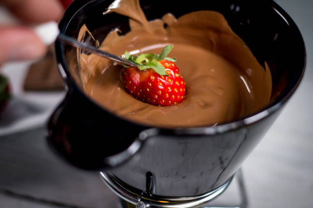 istock Strawberry with chocolate fondue 812703958