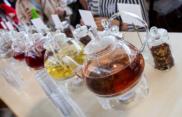 istock Herbal tea in teapot and tea plant in a bottle 812710114