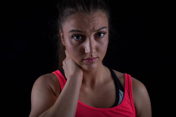 istock Women with neck pain 812716128