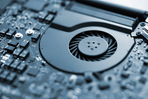 istock Closeup on cooler of laptop 812773696