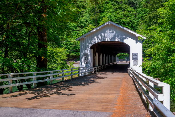 istock Goodpasture Covered Bridge Spans McKenzie River Oregon State 812779826