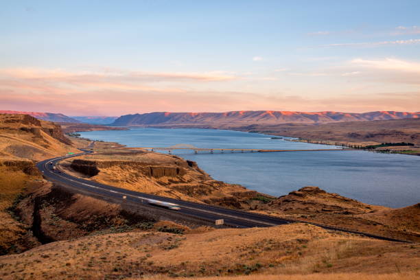 istock Sunset Over Columbia River and Vantage Bridge, WA 812782024