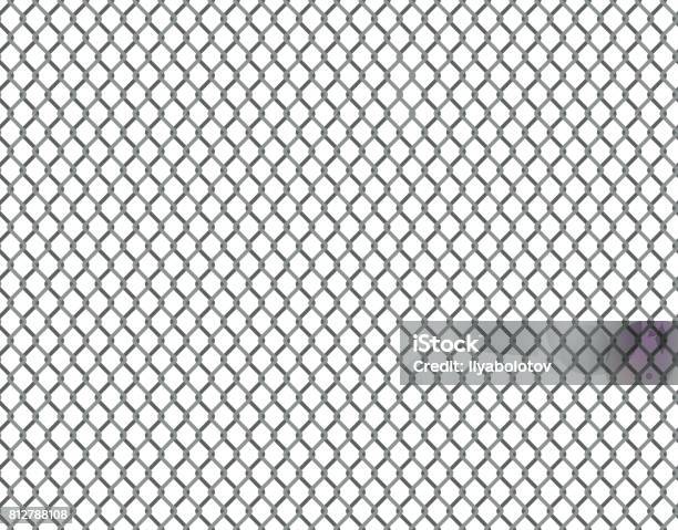 Rabitz Grid Seamless Pattern Stock Illustration - Download Image Now - Vector, Chainlink Fence, Netting