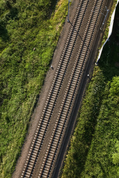 istock aerial view of the railway tracks 812798202