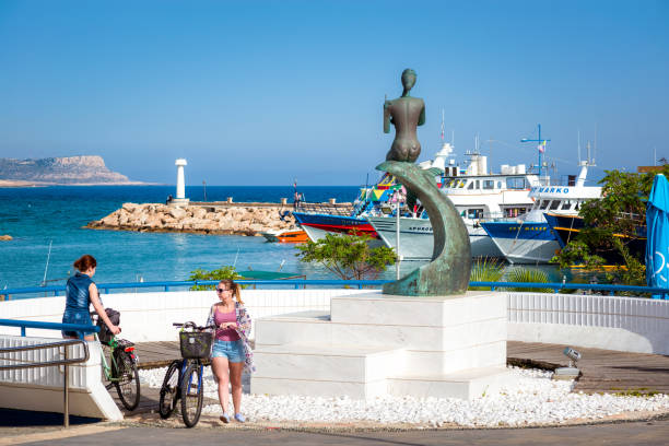 Ayia Napa: A view of the main square towards sea