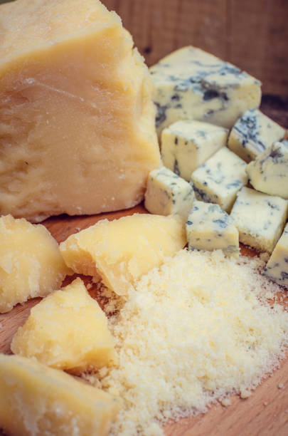 istock Grated Parmesan and sliced Blue cheese 812811906