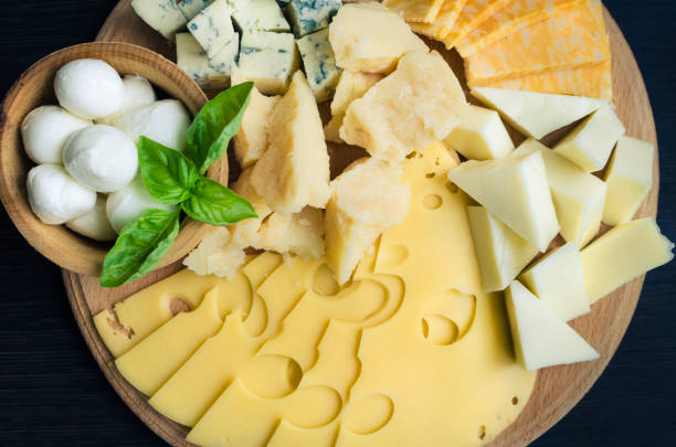istock Tasty appetizer. Plate of Cheese. 812811910