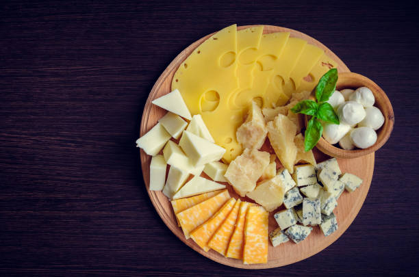 istock Tasty appetizer. Plate of Cheese. 812811922