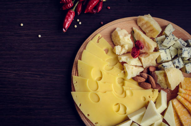 istock Tasty appetizer. Plate of Cheese. 812811924