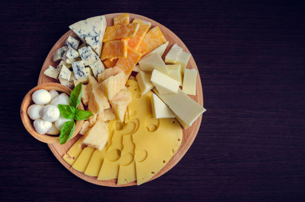 istock Tasty appetizer. Plate of Cheese. 812811932