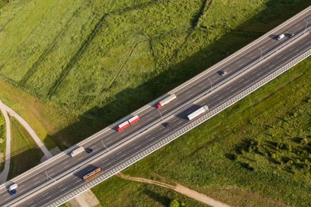 istock aerial view of the highway 812831448