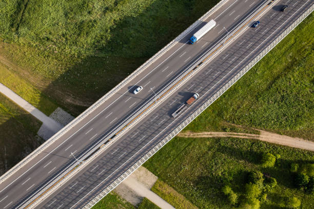 istock aerial view of the highway 812831464
